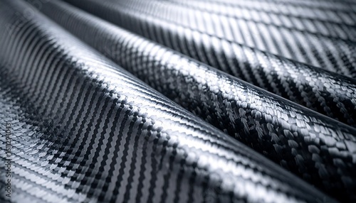 Close-up of carbon fiber fabric