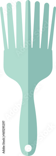 Pastel Green Wide-Toothed Detangling Hair Comb with Handle.