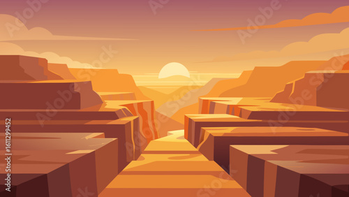 A breathtaking sunset paints the sky orange and red over the Stairs to Heaven on the Great Wall of China, its silhouette stretching across the mountain landscape