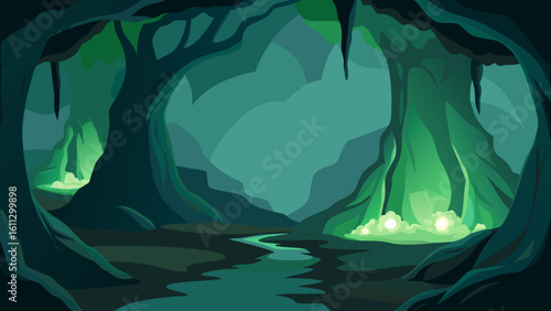 Blue ocean iceberg illustration with underwater light and natural texture