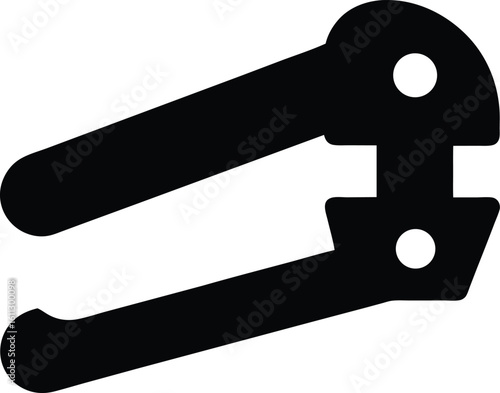 Silhouette of a pipe bender tool used by structural engineers Engineering tools silhouette