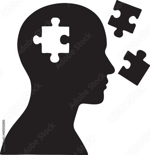 human head with puzzle pieces