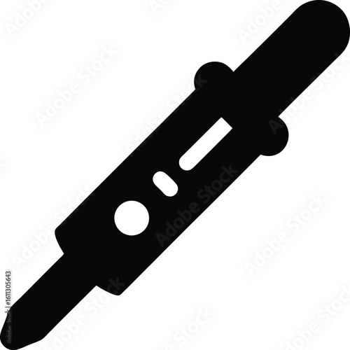Silhouette of a soldering iron used in electronics Engineering tools silhouette