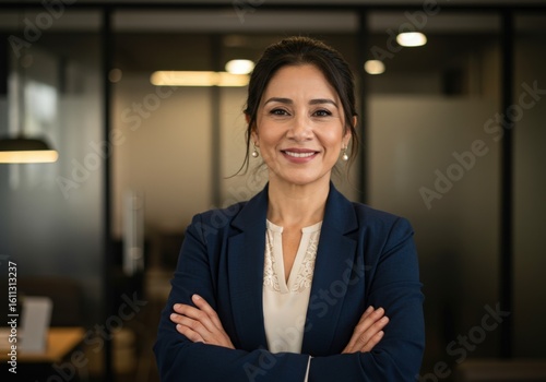 Portrait business woman professional confident smiling