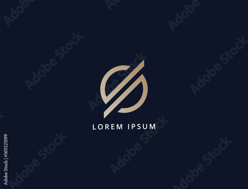 SP monogram logo. Modern circular S and P lettering design for a luxury brand identity.