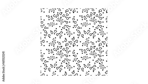 Elegant black and white floral pattern design, perfect for fabric prints, wallpaper, and website backgrounds, adding artistic flair