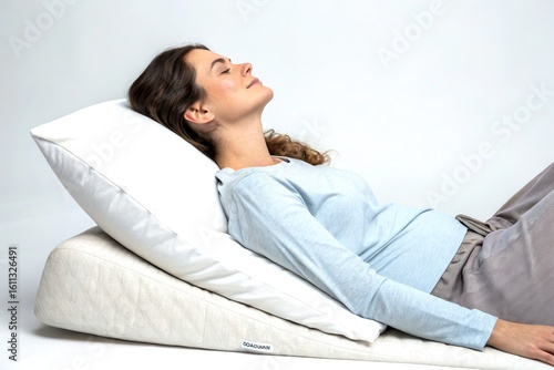 x-default Woman Relaxing on Wedge Pillow