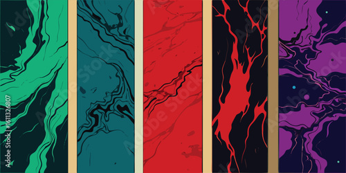 A wall displaying an array of colorful stripes, creating a lively visual effect..eps