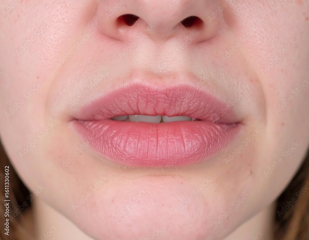 Obraz premium Close-up of a woman's lips
