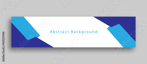 Abstract blue corporate horizontal linkedin banner design