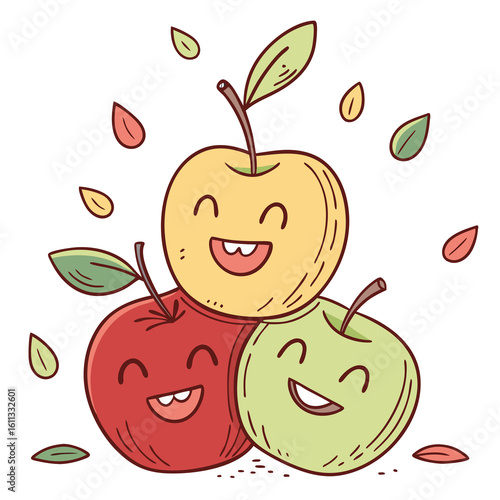 vector illustration of an apple
