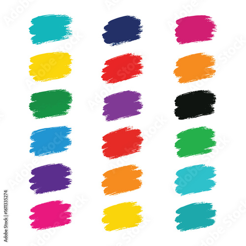 Vibrant color paint strokes, perfect for design inspiration.