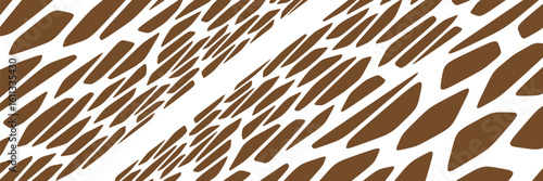 Set of seamless brown and white geometric patterns. Repeating irregular shapes backgrounds for web tiles, science, and interior design, eps 10.
