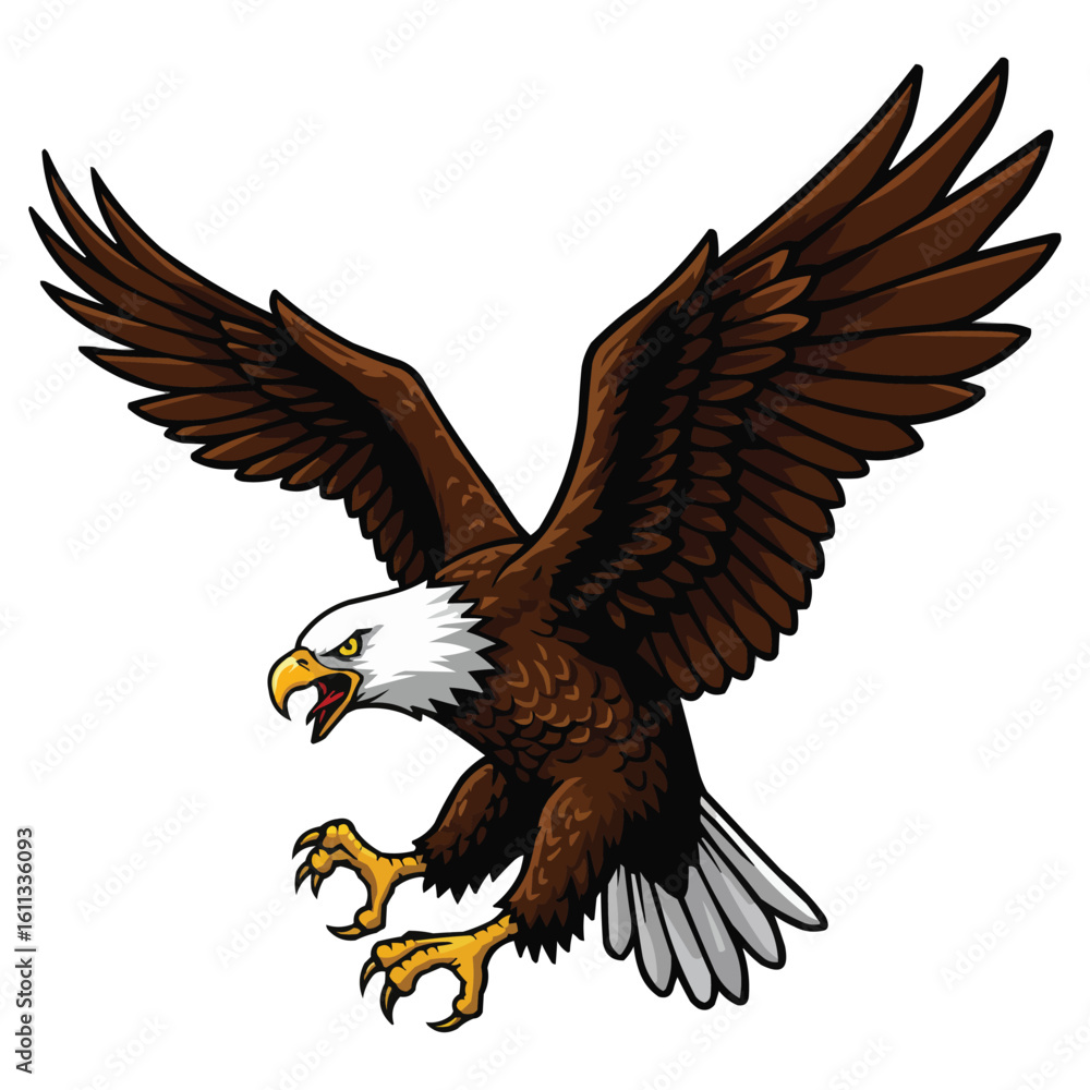 Obraz premium american bald eagle vector