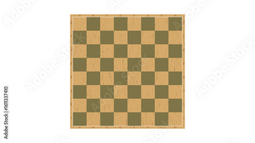Classic wooden chessboard ready for a strategic game, perfect for business concepts, puzzles, and competitive strategy, ideal for marketing and design