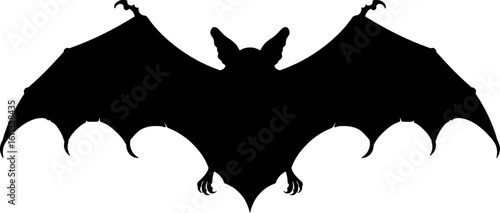 bat vampire silhouette vector illustration