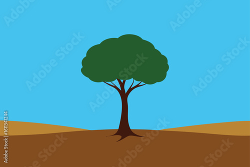 lone tree on silent plain