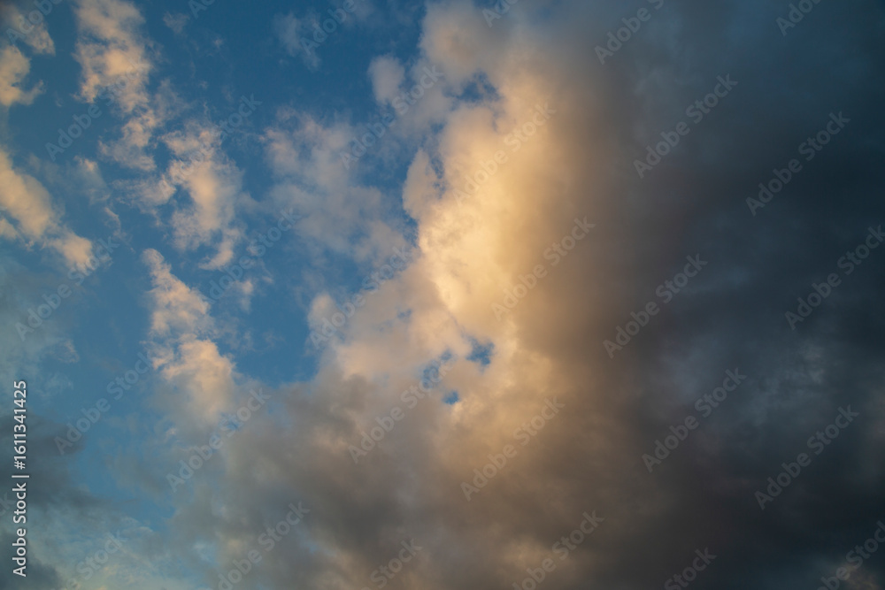 Fototapeta premium Storm clouds.Background of the summer sky with thunderclouds