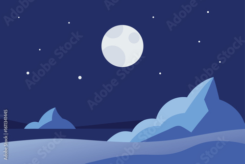 moonlight over quiet tundra
