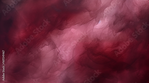 Abstract watercolor painting featuring shades of red and pink textures art
