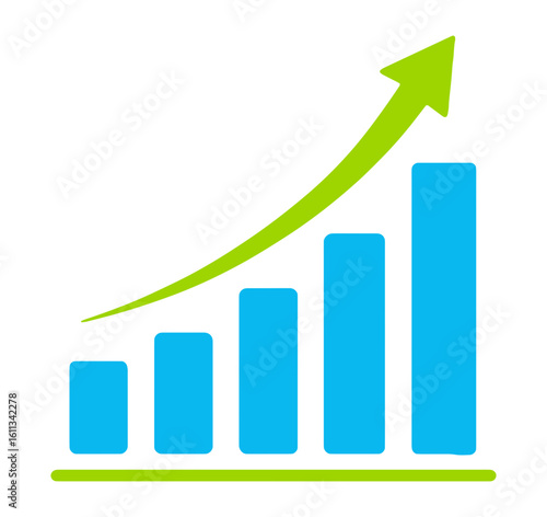 Illustration of a bar graph with upward arrow Free Download Illustration of a bar graph with upward arrow - GFXLoad