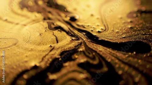 gold paint in water