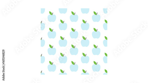 Refreshing light blue apple pattern perfect for food blogs, product packaging, or delightful website backgrounds, creating a fresh and inviting feel
