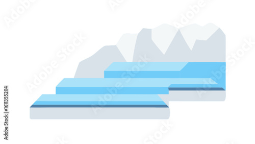 Product display stand podium stage showcase platform with steps for product presentation and marketing