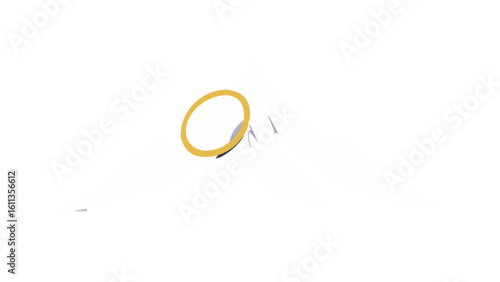 Golden ring illustration vector graphic design element for jewelry store or logo design with clean background