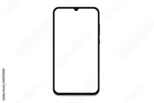 Modern smartphone mockup vector illustration blank screen mobile phone template design presentation app UI UX clean minimalist device technology business graphic