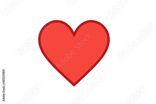 Red heart icon symbol love romance Valentine's Day health care medical cardiology emotion affection passion relationship vector illustration design element