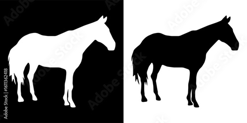 horse icon vector, silhouette icon