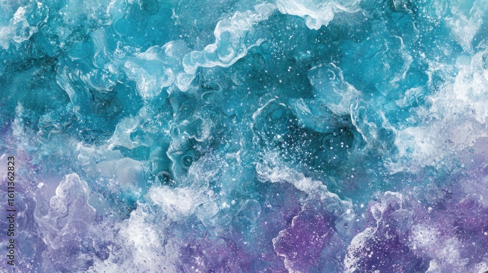 Abstract teal and purple swirling ice texture. Abstract teal and purple swirling ice texture.