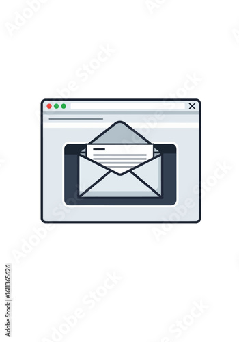 An open email envelope with a letter displayed inside a computer window.