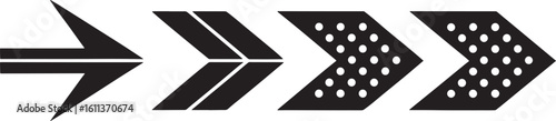 Black chevron arrows progression pattern white graphic