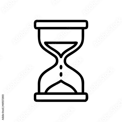 Elegant hourglass icon symbolizing the precious passage of time and the urgency of deadlines in business and life.