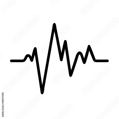 Dynamic heartbeat line graph representing fluctuating vital signs, health progress, and scientific data analysis for modern medical concepts