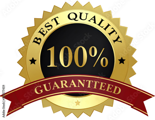 Gold seal best quality 100 percent guaranteed isolated on transparent background