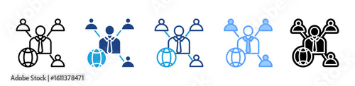 Outreach icon sheet multiple style collection
