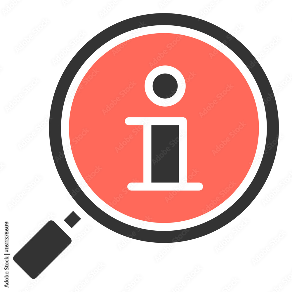 The magnifying glass symbol icon is universally associated with searching, investigating, or browsing explicitly indicating that what is being sought is information. The magnifying glass symbol icon is universally associated with searching, investigating, or browsing explicitly indicating that what is being sought is information.