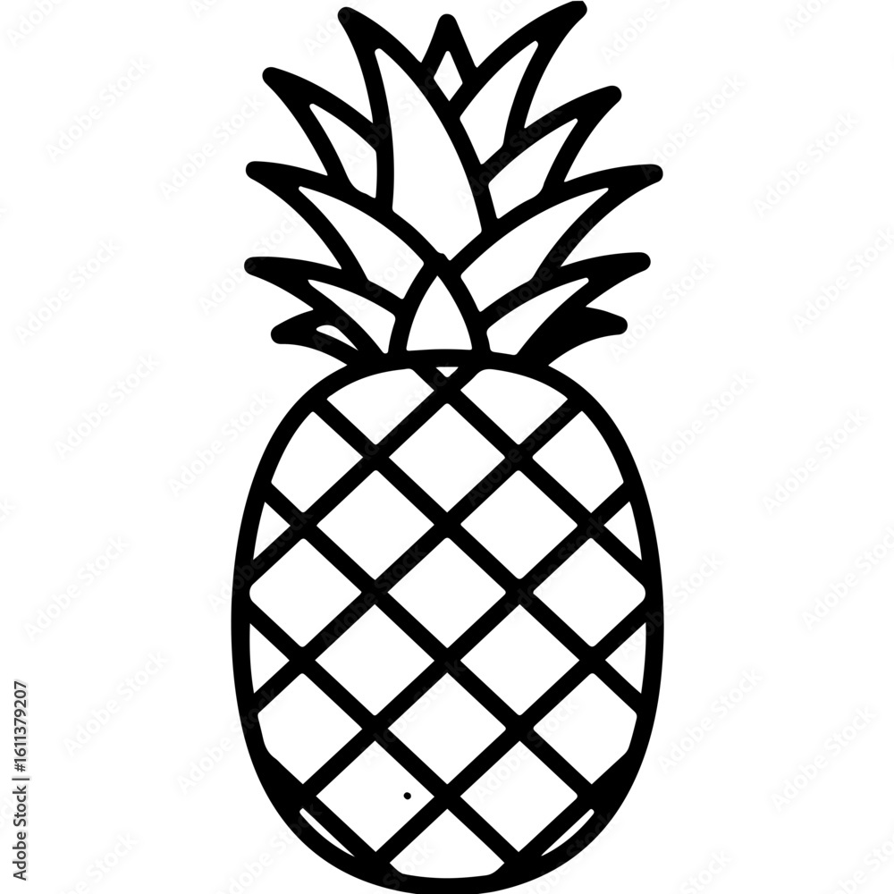 Obraz premium pineapple vector illustration
