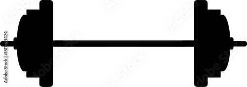 dumbbell silhouette vector, barbell black symbol