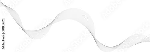 Abstract lines background isolated, twisted curve lines, undulate wave black wave banner template.
