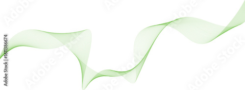 Abstract background, wavy abstract green lines in  Vector illustration .abstract background, wavy abstract green lines in wave shape, data flow concept, white background 
