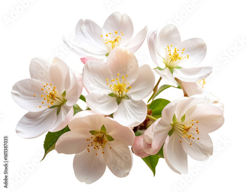 Dreamy Floral Scene with Softly Lit Blossoms, Isolated Transparent PNG
