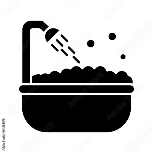  bathing place icon white on background
