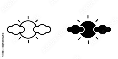  clouds cover the sun icon white on background