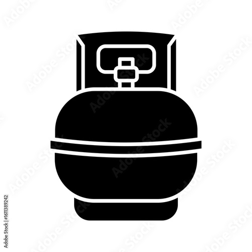  gas cylinders icon white on background