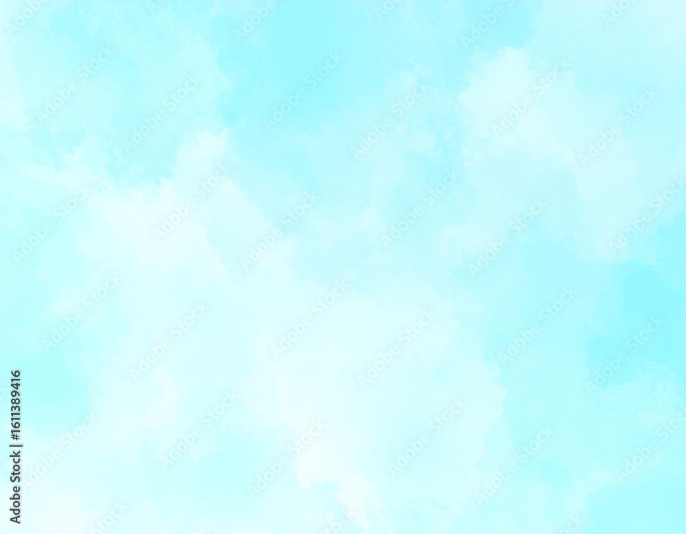Obraz premium 青 水彩 イラスト 背景 