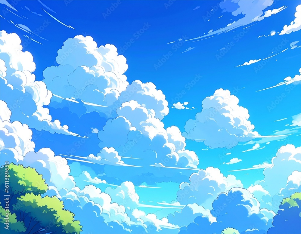 Fototapeta premium 青空 夏 背景 雲